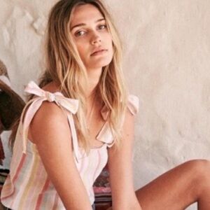 Sezane Multicolor Striped Tank Top